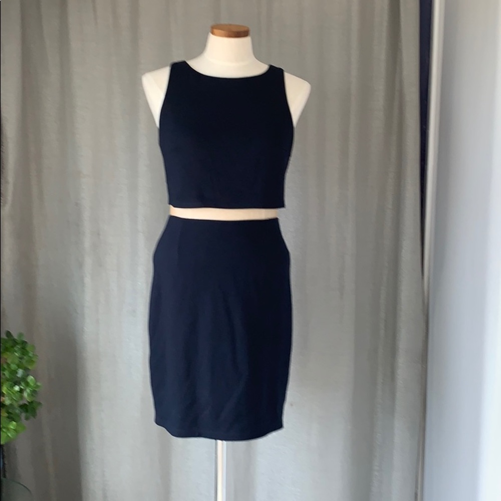 COPY - BAILEY 44 Navy Illusion of two P Nude Mesh…